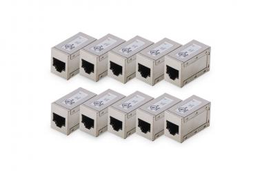 CAT 6, modulare Kupplung, geschirmt, 10 Stk. 