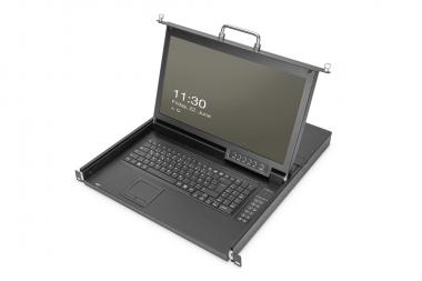 Modulare HD LCD KVM Konsole, 17-Zoll, 16-Port HDMI KVM, Touchpad 