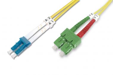 Fibre optique monomode PatchK SC (APC) vers LC (PC) 