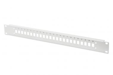 Plaque frontale en acier pour 24 coupleurs LC/DX 