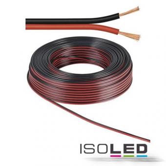 Kabel 2-polig, YZWL 2x 0,75mm², schwarz/rot 