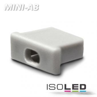 Cache de finition pour profilé MINI-AB10 argenté, avec passe-câble 