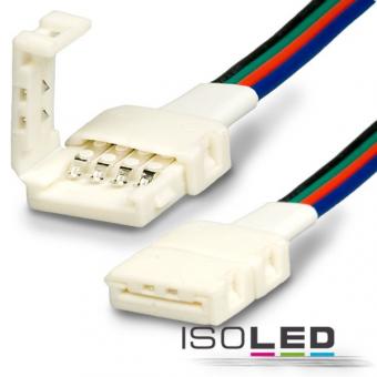 Connecteur à clip avec câble pour ruban LED IP20 de 10mm de largeur, distance de pas >12mm 