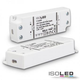 Transformateur LED 24V/DC, 0-15W, ultraplat 