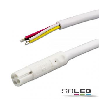 Mini-Plug RGB Anschlusskabel, male, 1m, 4-polig, weiß, max. 24V/6A 