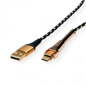 GOLD USB 2.0 Sync- und Ladekabel, Typ A zu C, ST/ST 