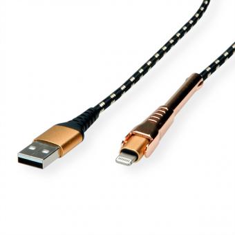 GOLD USB 2.0 Sync- und Ladekabel mit Lightning Connector 