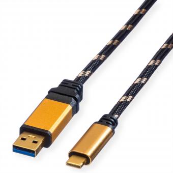 GOLD USB 3.2 Gen 1 Kabel, USB A-C, ST/ST, 3m 