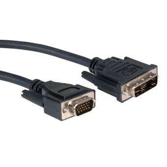 Câble DVI vers VGA, DVI (12+5) mâle vers HD15mâle 
