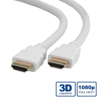 HDMI High Speed Kabel, mit Ethernet, weiß 