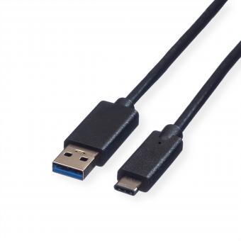 GREEN USB 3.2 Gen 1 Kabel, USB A-C, ST/ST, schwarz, 2m 