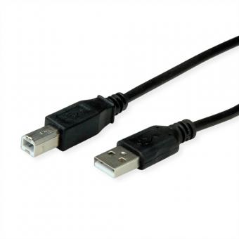 RM USB 2.0 Kabel, Typ A-B, schwarz, 1,8m 