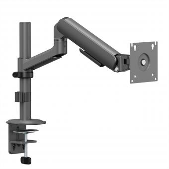 Monitorarm mit Mast zur Tischbefestigung, Mechanische Feder, 17-32 Zoll, max. 10kg, schwarz 