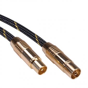 Antennenkabel, Gold, Stecker/Buchse, 2,5m 