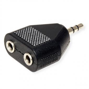 Adapter, 3,5-mm-Stecker zu 2x Buchse 