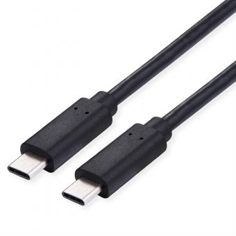 USB 2.0 Kabel, C-C, ST/ST, 100W, schwarz, 1m 