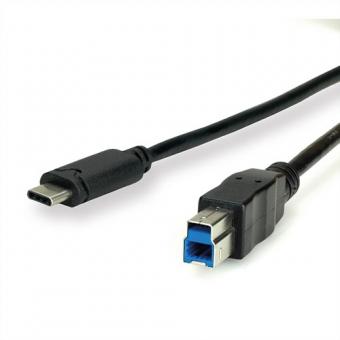 USB 3.0 Kabel, Typ C zu B, schwarz 