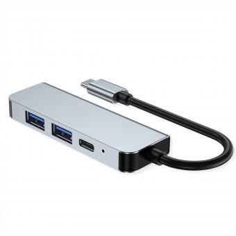 Station d'accueil USB-C, HDMI 4K, 2 ports USB A + Type-C PD 