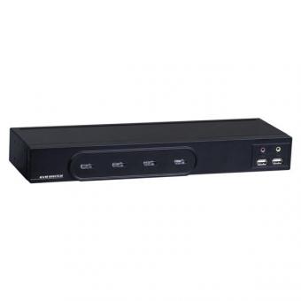 KVM-Audio-Switch Dual Head, DVI, USB 2.0, 1 User 