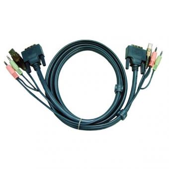 KVM-Kabel, DVI-D, USB, Audio 