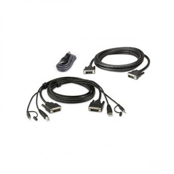 2L-7D02UDX3 Kit de câbles KVM sécurisé deux affichages DVI-D Dual Link USB 
