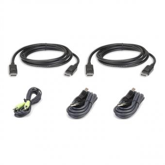 USB DisplayPort Dual Display Secure KVM Kabel Set, 2L-7D03UDPX5 