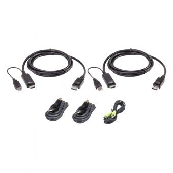 2L-7D02UHDPX5 Kit de câbles KVM USB deux affichages sécurisés et universels 