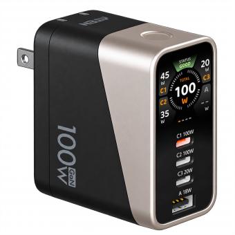 UP5100 Chargeur intelligent pour écran 100W 4 broches, GaN, 100W 