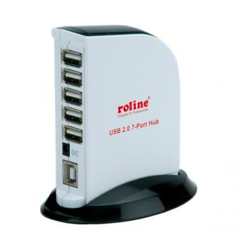 USB 2.0 Hub, Black and White, mit Netzteil 