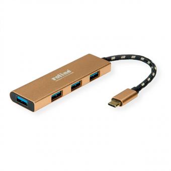 4-fach GOLD USB 3.2 Gen 1 Hub, Typ C Anschlusskabel 