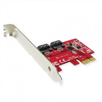 PCIe x1 SATA III 6Gbps AHCI 2Port Low Profile Host Adapter 