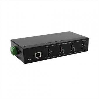 EX-11214HMVS HUB 4 ports USB 2.0métal avec alimentation 5V/2A Genesys Chipset 