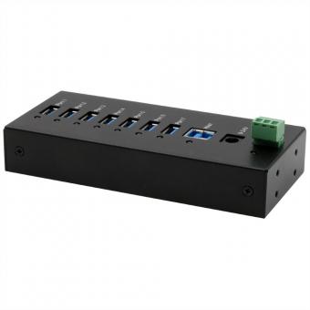 EX-11247HMS HUB 7 ports USB 3.2 Gen 1 Din-Rail Kit et mur VIA VL813 Chipset 