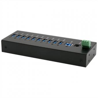 EX-11230HMS HUB 10 ports USB 3.2 Gen 1 Din-Rail Kit et mur VIA VL811+ Chipset 