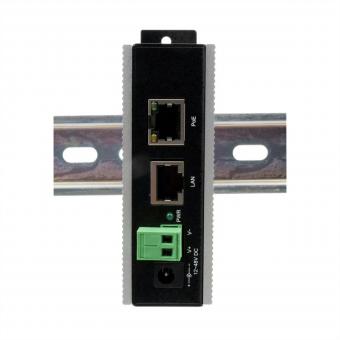EX-6007PoE-WT PoE Gigabit Injektor 12-48V, Metall Gehäuse 