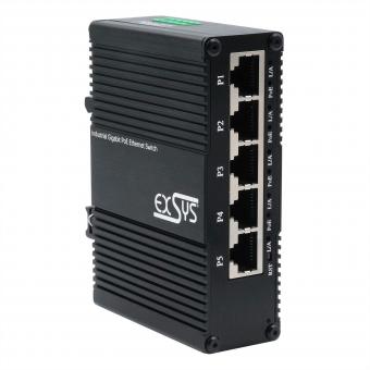 EX-62030MPOE Mini commutateur industriel Gigabit PoE+ à 5 ports, géré via le Web 