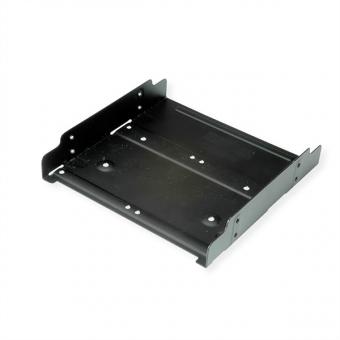 Adaptateur de montage HDD/SSD 5.25 pouces pour 1x HDD/SSD 2.5/3.5 pouces, métal, noir 