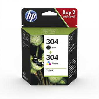HP 3JB05AE, Nr. 304/304, Combopack (noir, couleur) pour HP-DeskJet 3720 / 3730/ 