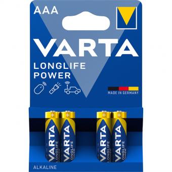 Pile Micro, AAA, LR03,4er, 1,5V, 1220mAh, Longlife Power 4 éléments par 