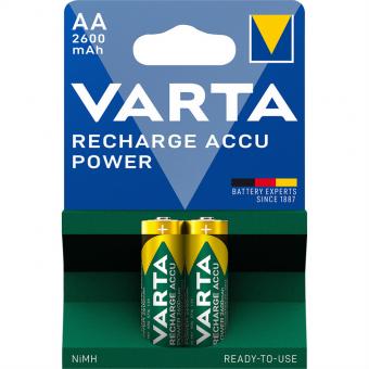 NiMH Akku Mignon, AA, HR06, 2er, 1,2V, 2600mAh, vorgeladen, sofort einsatz 