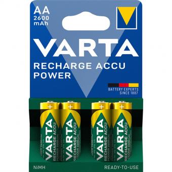 NiMH Akku Mignon, AA, HR06, 4er, 1,2V, 2600mAh, vorgeladen, sofort einsatz 