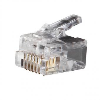 VDV826-600 Modular-Telefonstecker, RJ11, 6P6C, 25 Stück 