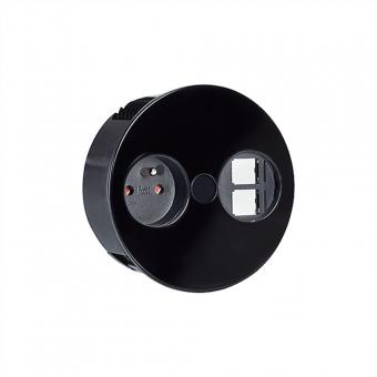 TWIST 1xUTE 2xKeystone schwarz 30GE seidenmatt 