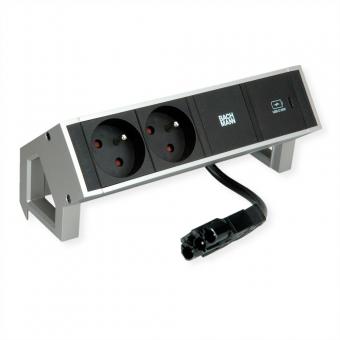 DESK2 2xUTE 1xUSB C 30W 0,2m GST18 INOX 