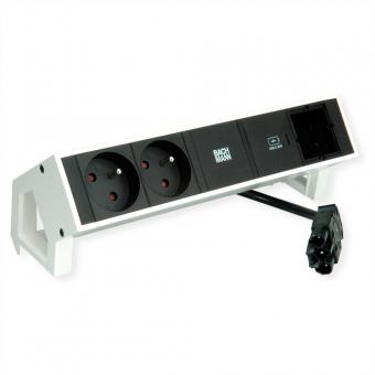 DESK2 2xUTE 1xUSB C 30W 1xCM 0,2m GST18 RAL9010 