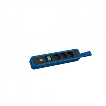 PRIMO 2 3xUTE 1xSchalter mit Schlaufe 2m CEE7/7 RAL5010 