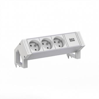 DESK2 ALU WHITE 3xUTE 0,2m GST18 RAL9010 