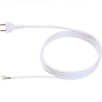 Contour câble d'alimentation 2x1,0 3m, H05VV-F blanc Cont.St./AEH 