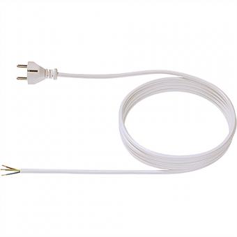 Câble H03VV-F 3G0,75, emballé individuellement, blanc, 3m 