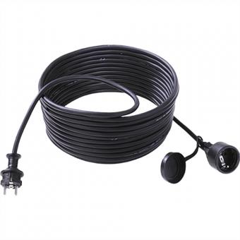 Extension 3G1,5mm², H07RN-F Gummi/Neopren Schutzkontakt, schwarz, 10m 